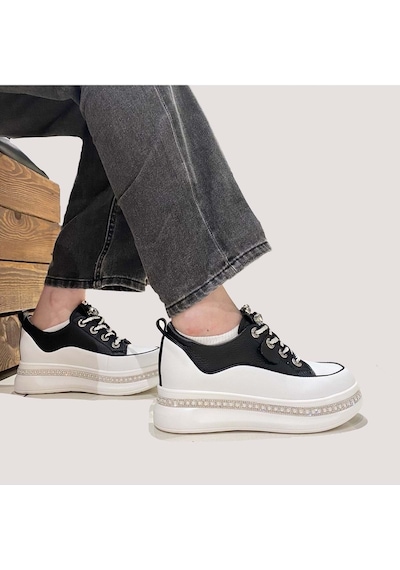 Guja 24k308-1 Kadın Taşlı Sneaker Ayakkabı Siyah