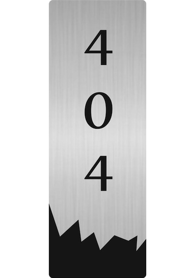 Metal Departman Kapı İsimliği, Yönlendirme Levhası 404 Dikey 7x20 Cm Gümüş Renk
