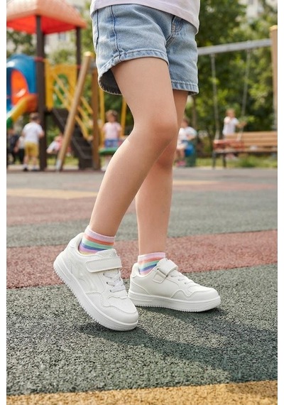 Fort Cool Shark Anatomik Rahat Sneaker Kız Çocuk Ayakkabı Beyaz
