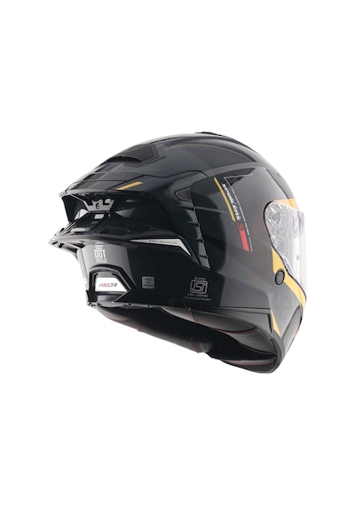 Axor Brutale Kryptıc Full Face Kapalı Kask Parlak Sarı - Siyah