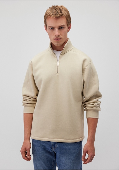 Mavi - Dik Yaka Bej Sweatshirt 0s10016-70322 Bej
