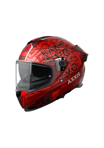 Kapalı Kask Hawk Evo Sv C5 Let's Ride Mat Kırmızı Çok Renkli
