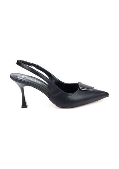 Pisagor Ps-32130 7 Cm Topuklu Kadın Stiletto Abiye Ayakkabı siyah