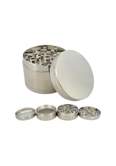 Grınder Parçalayıcı Metal Baharat Öğütücü Herb Spice 4 Katmanlı 40mm / 50mm / 63mm Gumus Grı, 63mm Diğer