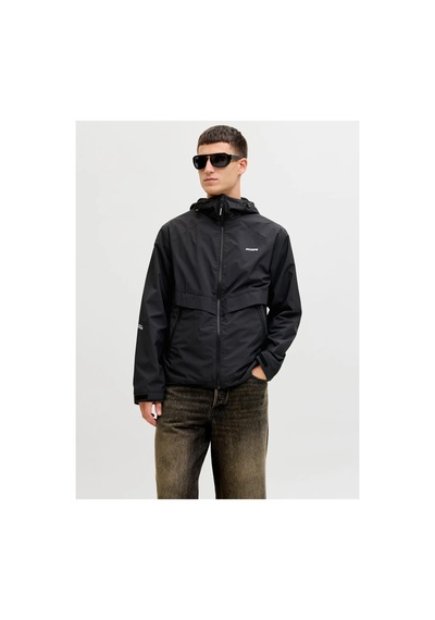 Jack & Jones 12291193 Kapüşonlu Yağmurluk Siyah
