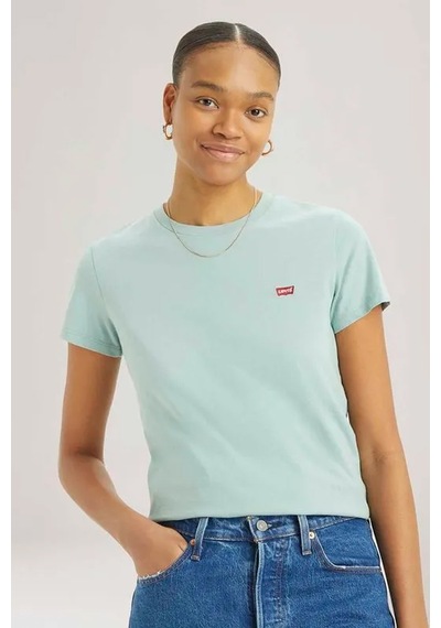 Levi's Kadın Pamuklu Açık Yeşil Basic T-shirt - A4917-0008 Yeşil