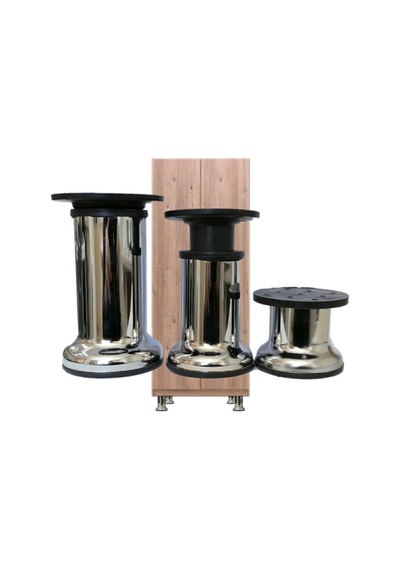 Ayarlı Metal Dolap Vestiyer Komidin Baza Ayağı - 5 Cm 4 Adet Kahverengi Diğer