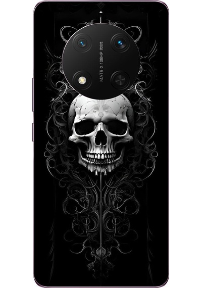 Honor Magic 7 Lite Uyumlu Kuru Kafa Baskılı Silikon Kılıf Renkli