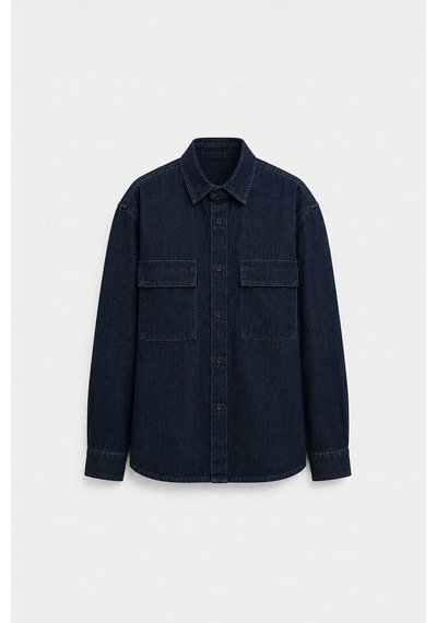 Suud Collection Mavi 88 Oversize Denim Gömlek