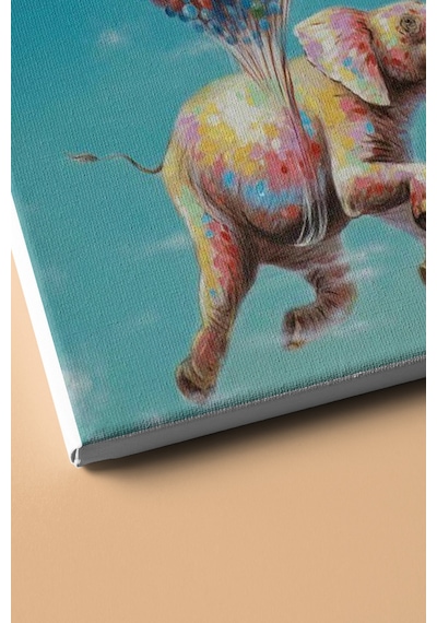 Webstyle Sayılarla Boyama Seti Kasnaklı Filin Balonla Seyahati 40x50 Cm