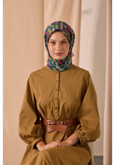 Silk Home Soft Eşarp 73096-21 Yeşil, Hardal, Pembe, Vizon