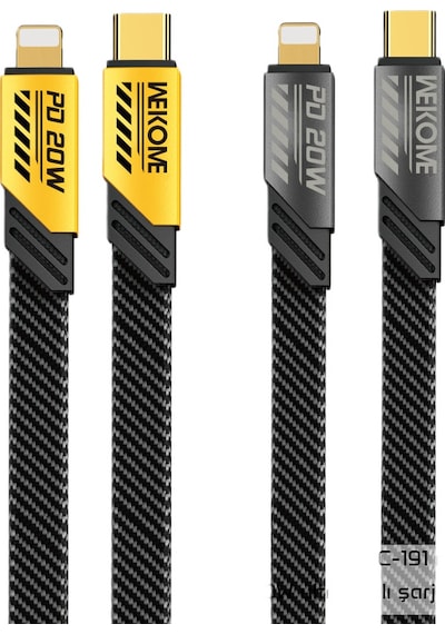 Wekome  WDC-191 Type-c to Lightning PD20W Veri Ve Şarj Kablosu Gri