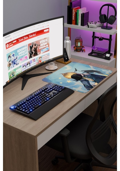 Mika Genshin Impact Anime Oyuncu V5 - 48x40 Xl Gaming Mouse Pad Fare Altlığı
