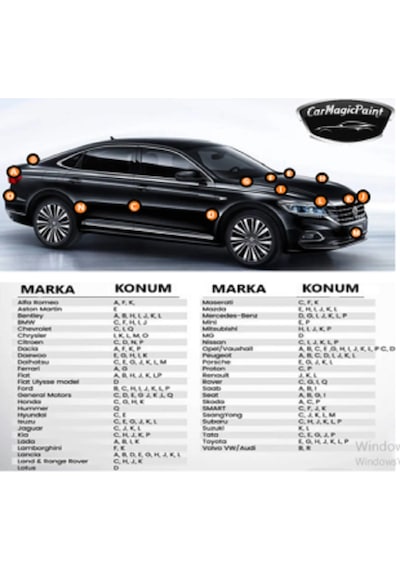 Mazda 41v Sedefli Rötüş Boyası Rötüş Çeliği Seti