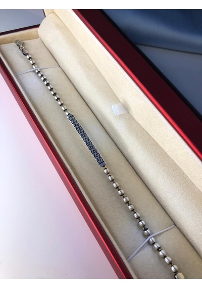 Top Zincirli Baklava Desen Gümüş Işıklı Kutuda Sevgiliye Eşe Babaya Hediye Bileklik