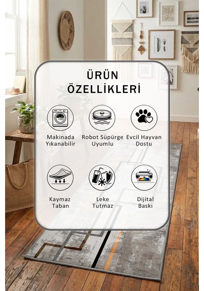 Ehl-20 Yıkanabilir Yolluk Gri