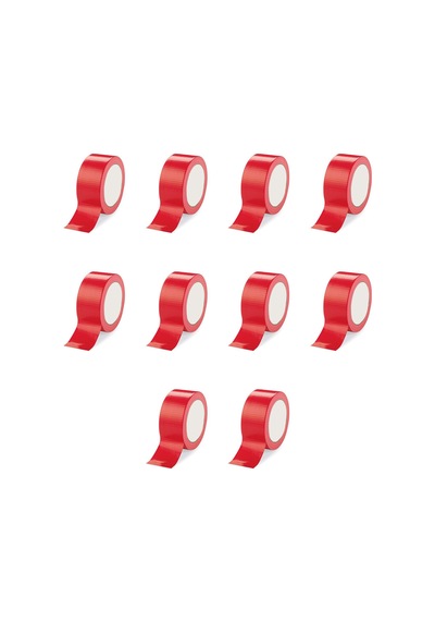Omeyva Takviyeli Tamir Bandı - İzolasyon Onarım Çadır Bandı - Kırmızı - 48 Mm X 10 Yrd - 10 Rulo