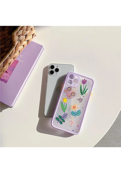 iPhone Uyumlu 11 Pro Max 6.5inç Kamera Korumalı Çiçek Desenli Silikon Kılıf- 5775 Mh-hs0422-4366