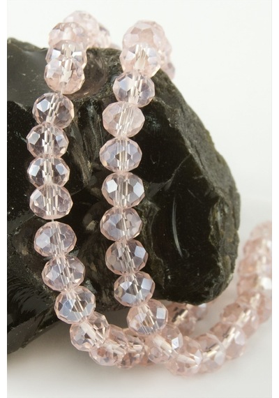 Renkli - 937 - Kristal Dizi Taş 8 Mm - Nazblsmm - Açık Pembe