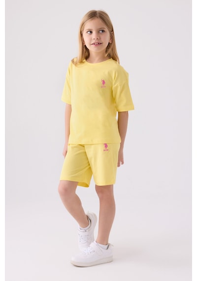 U.S. Polo Assn. U.s. Polo Assn Kız Çocuk Sarı Bermuda Takım 5274-43880 Sarı