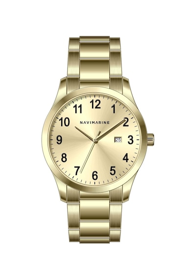 Navimarine Gold Gümüş Çelik Erkek Kol Saati Lnm192-05 Gold