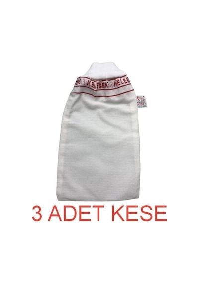 Hamam 3 Adet Lastikli Kelebek Kese Orta Sert & Banyo Kesesi