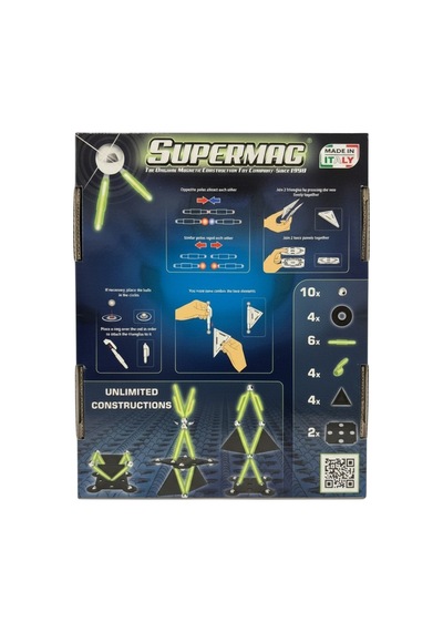 Supermag 30 Parça Fosforlu Manyetik Yapı Ve Stem Seti