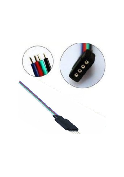 1 Adet Erkek 4 Pin Rgb Şerit Led Soketi Ekleme Aparatı