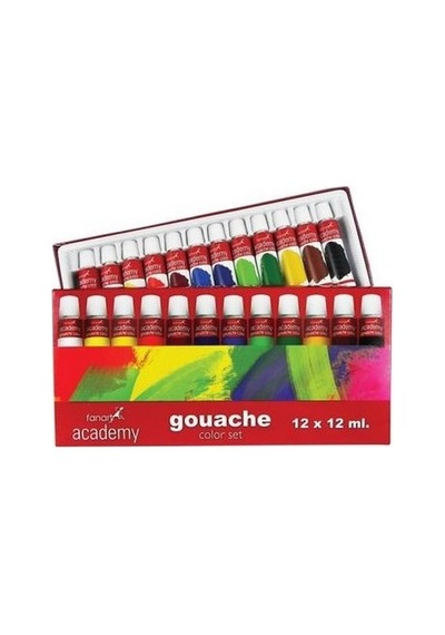 Fanart Academy 12 Renkli Guaj Boya Seti 12x12ml 3500.s12 Özellikli Sanatsal Malzeme Çok Renkli