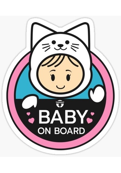 Arabada bebek var Baby On Board Sticker Yapıştırma 19CM md7