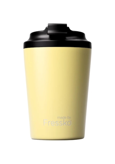 Made By Fressko Camino Yeniden Kullanılabilir Kahve Bardağı, Yalıtımlı Termal Kupa, 340 Ml, Açık Sarı