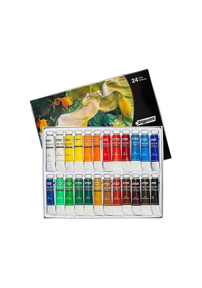Akrilik Boya Seti 12ml Tüp X 24 Renk Renkli