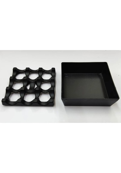 Izgaralı Döküm Küllük Kapaklı Kül Tablası Delikli Metal Kare Küllük Metal Siyah Kare