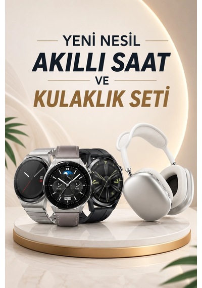 Mey İthalat Yeni Nesil Sesli Görüşme Akıllı Saat Ve Powerbank Çoklu Şarj Girişli Bluetooth Kulaklık Nabız Ölçer