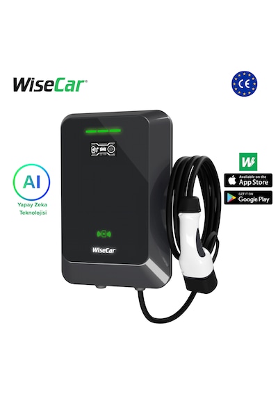 Wisecar Wta - Yapay Zeka Destekli Akıllı Elektrikli Araç Şarj Cihazı 22 Kw Mobil Uygulama & Wisecar Aı 22 Kw