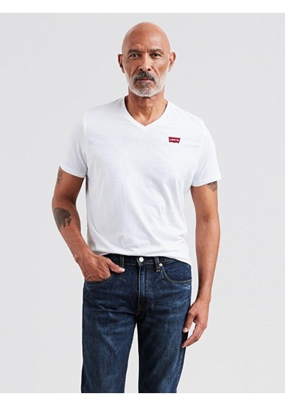 Levi's Housemark V Yaka Tişört-2564 Beyaz