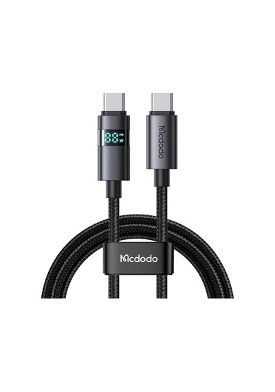 Ca-5610 Usb-c To Usb-c 100w Kablo Yatay Led Ekranli Siyah Standart