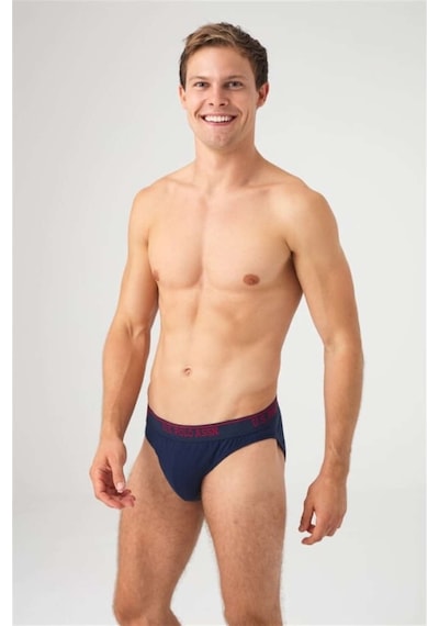 U.S. Polo Assn. Erkek Siyah - Antrasit Melanj - Lacivert 3 Lü Slip 80436 Siyah
