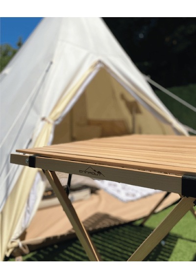 Campout Katlanır Ahşap Masa Çok Renkli