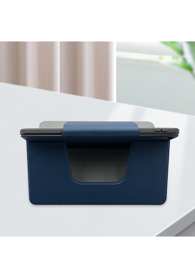 Apple Uyumlu iPad  Air 11 2024 Standlı Kalem Bölmeli Kılıf Raptic Spin Detachable Folio Pu Ayrılabilir Lacivert