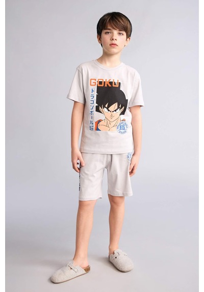 Defacto Dragon Ball Regular Fıt 2li Pijama Takımı Erkek Çocuk H4108a826hsgr184 Gri-gr184