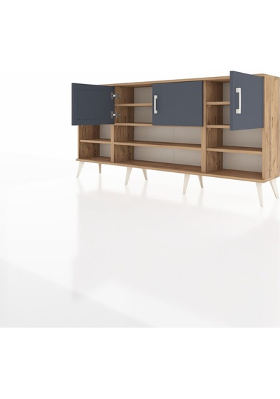 Arges Konsol 9 Raflı 3 Kapaklı 176x30x83 Çam-antrasit/çam Antrasit/çam Arges Konsol 9 Raflı 3 Kapaklı 176x30x83 Çam-antrasit/çam Antrasit/çam