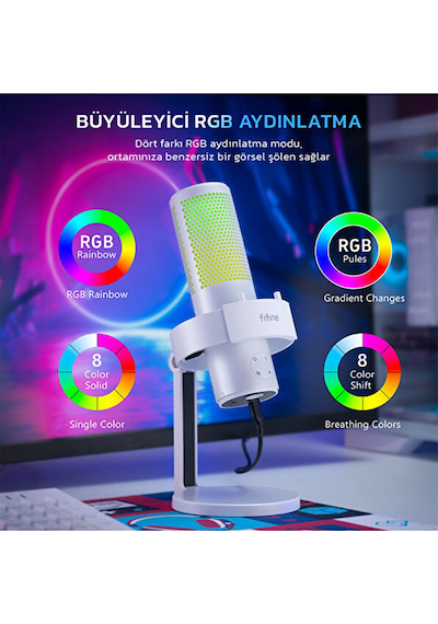 Fifine Ampligame A9w Usb Yayinci Bilgisayar Mikrofonu