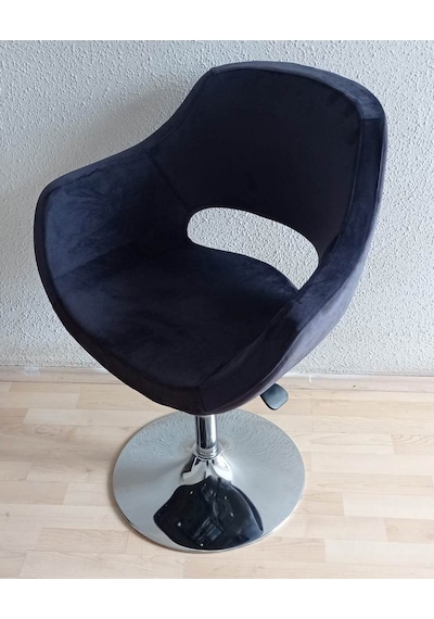 Kamusalmarket Bekleme Koltuğu Krom Tepsi Ayaklı Döküm Süngerli Kumaş Antrasit