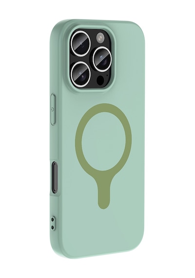 Maks Technology iPhone Uyumlu 16 Pro Kılıf M-safe Şarj Özellikli Mkst Aris Silikon Kapak - Turkuaz