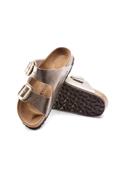 Birkenstock Arizona Big Buckle Kadın Terlik - Boz Koyu Bej