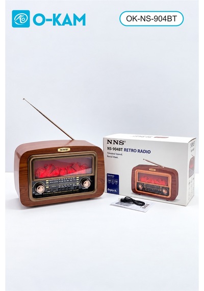 O-kam Ok-ns-904bt Şömine Efektli Retro Radyo