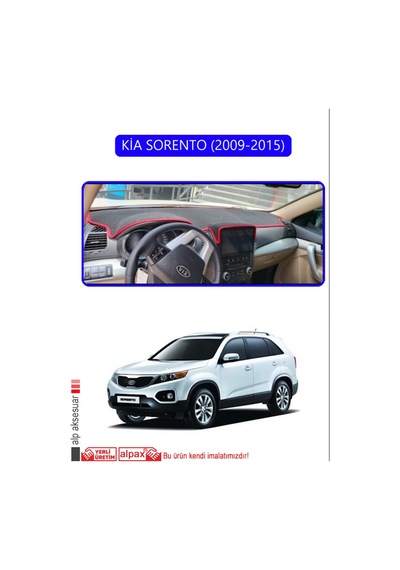 Kia Sorento 2009-2015torpido Koruma Halısı Mavi Kenar