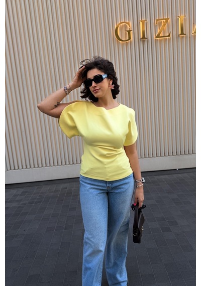 Gigi Wardrobe Fresh Lemon Bluz Sarı Sarı