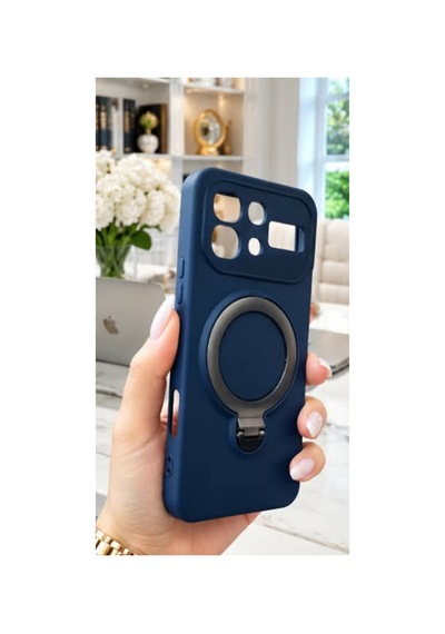 İnfinix Note 60 İle Uyumlu 360 Derece Dönebilen Kalın Metal Magsafe Halka Stantlı İçi Kadife Korumalı Ultra Lüx Premium Silikon Kılıf Lacivert İnfinix Note 60 İle Uyumlu 360 Derece Dönebilen Kalın Metal Magsafe Halka Stantlı İçi Kadife Korumalı Ultra Lüx Premium Silikon Kılıf Lacivert